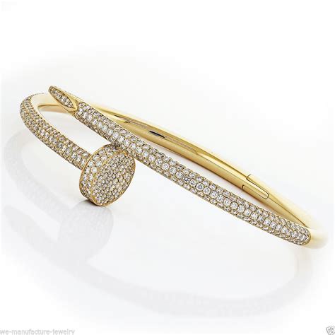 cartier nail bracelet with diamonds